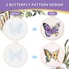 DOOCECIY 2 Pcs Embroidery Stitch Kits for Adults Beginners Gift,