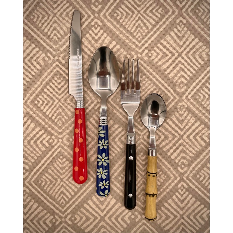 Gypsy Color Eclectic Mosaic Mix & Match Stainless Steel Flatware