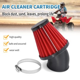 Motorcycle Air Filter 48mm For Honda Yamaha Suzuki ATV SSR TTR Dirt Bike Pit Bike Mini Bike GY6 AJS, Clamp-on Washable
