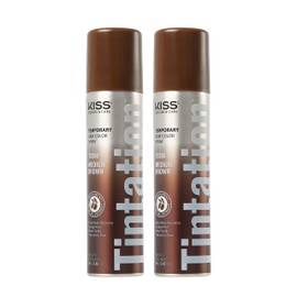 Red by Kiss Kiss Tintation Temporary Color Spray Medium Brown 2.82 Ounce (Pack of 2)