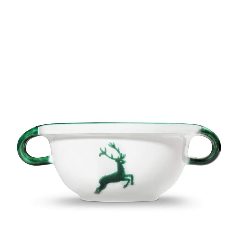 GMUNDNER KERAMIK Weitling Green Deer Tableware Capacity 0.6 Litres Handmade