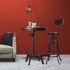 Industrial Bar Table-33.5-39.4 Inch Tall-Adjustable Bar Height Pub Table-23.7 Inch