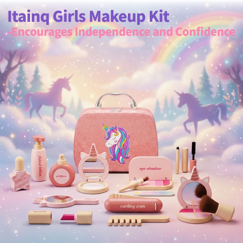 Unicorn Themed Pretend Play Makeup Kits for Girls 3-5 Year
