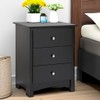 Prepac Prepac Sonoma Traditional Tall Nightstand Side Table with 3