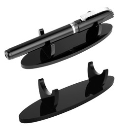 Pack of 2 Fountain Pen Display Stand Acrylic Pen Holder Pen Stand Black Pen Organiser Pen Display Holder Stand for Ballpoint Pens and Writing Instruments