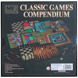 Kreative Kids Traditional Classic Games Compendium With 100 Games Including Chess, Board & Dice Games, Match Stick puzzles + Much More