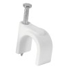 Bolsa Con 20 Grapas Blancas Para Cable Redondo 16mm Volteck