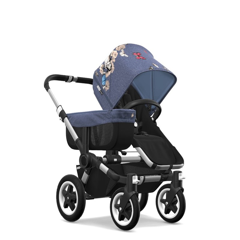 Bugaboo Donkey2 Funda lateral para cesta de equipaje, botánica