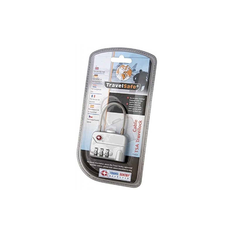 TravelSafe Unisex TS0324 TSA Travellock, Silver,
