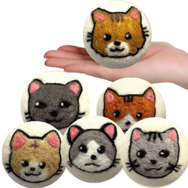 Wool Dryer Balls – 6 XL Organic Wool Balls, Reusable Natural Fabric Softener, Reduce Drying Time, Wrinkles, Static & Laundry Clumping, Eco-Friendly Laundry Balls