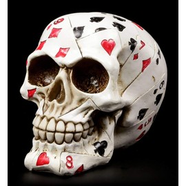 Skull Figurine - Poker Skull - Fantasy Gothic Decoration Funny Skull Skull