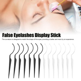 False Eyelashes Display Stick, 14PCS False Eyelash Applicator Tool Washable False Eyelash Extension Holder Supplies Reusable Display Stick for False Eyelashes