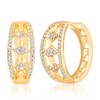 Silver Earrings Women's 18 Carat Plated Gold/Silver Hoop Earrings for