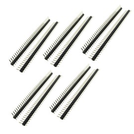 Sourcingmap 10 Pcs 40 Pin 2.54mm Pitch Straight Single Row Breadboard Headers