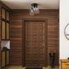 GLOBE Electric 65904 3-Light Bronze Semi-Flush Mount Ceiling Light Fixture