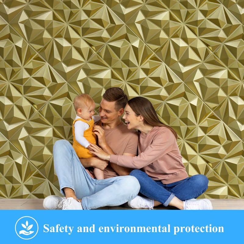 LEVOWAY 33 Pack 3D Modern Diamond Wall Panels for Interior