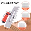 7Pcs Square Notched Tile Trowel Set,Stainless Steel Tile Tools (Notch