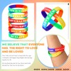 Rainbow Pride Bracelet Gay Lesbian Wristbands Motivational Quote Rubber Inspirational