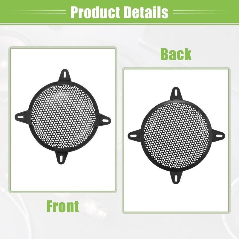 X AUTOHAUX Universal 6" Car Speaker Grills Cover Mesh Round