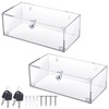 2 Pcs Fridge Lock Box with Key 12 x 6