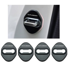 Haoshilianfa Fits Mitsubishi Outlander PHEV, GN0W (December 2021 and up), Door Striker Cover, Stainless Steel Cover, Easy Installation, Metallic, Set of 4