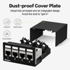 PBAEGAV Patch Panel 4 Port with 4pcs Cat6A Keystone Jack【EC