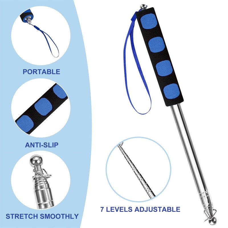 DOINEUFL Telescopic Flag Pole, Handheld Telescopic Pole, Extendable Flag Pole