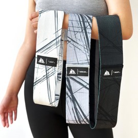 Meteor Non-Slip Resistance Bands Set - Fabric Booty Bands for Exercise & Fitness - Non-Roll Hip Band Squat Band with Varying Resistance Levels for Strength Training