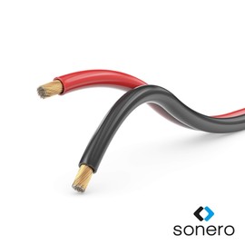 Sonero® 10 Metre 2 x 1.50 mm² CCA Speaker Cable/Box Cable, Colour: Red/Black