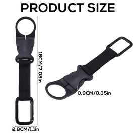 Gosknor 2pcs Hanging Bottle Buckle, 7.08 Inch Backpack Water Bottle Carabiner Water Bottle Belt Holder with Strap Portable Mineral Water Bottle Ring Clip Handle Keychain for Outdoor Event