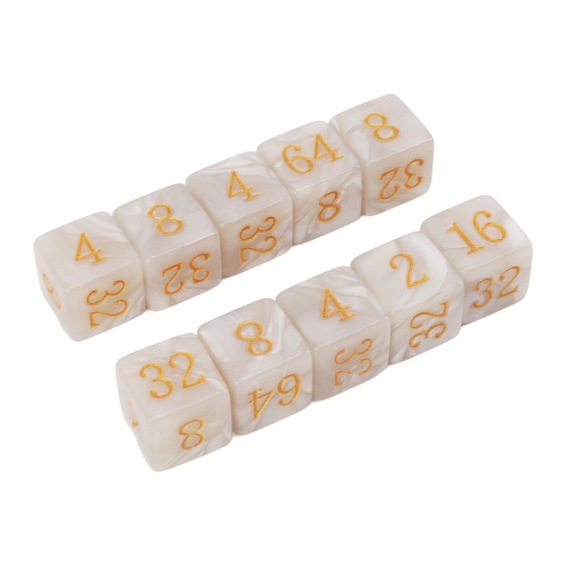 30PCS Number Dice Six Sided Multiples of 2 Number Plastic