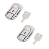 sourcing map 66mm x 34mm Metal Small Size Suitcase Lock