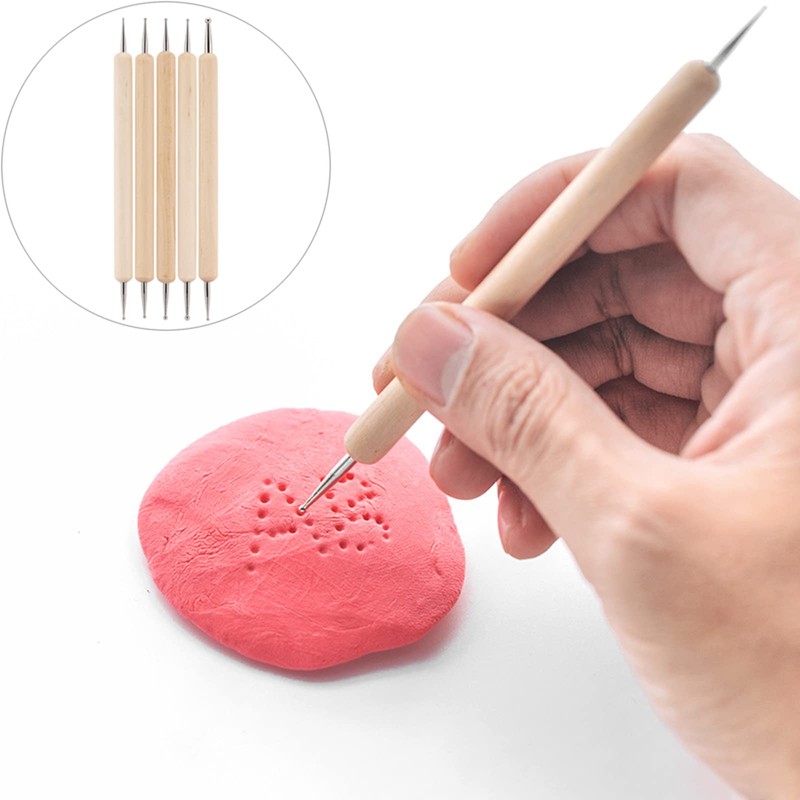 Yoezuo 5Pcs Dotting Tools Nail Dotting Dual-ended Dotting Painting Pen