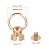 sourcing map 6pcs O Ring Brass Round Head Rivets Studs