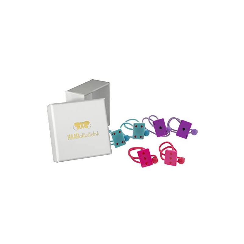HAARallerliebst Hair Bobbles Hair Accessories Set Playing Cards for Children