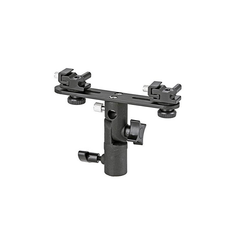 Khalia-Foto Flash Tilt with Rail, Two Hot Shoes, Umbrella Mount,