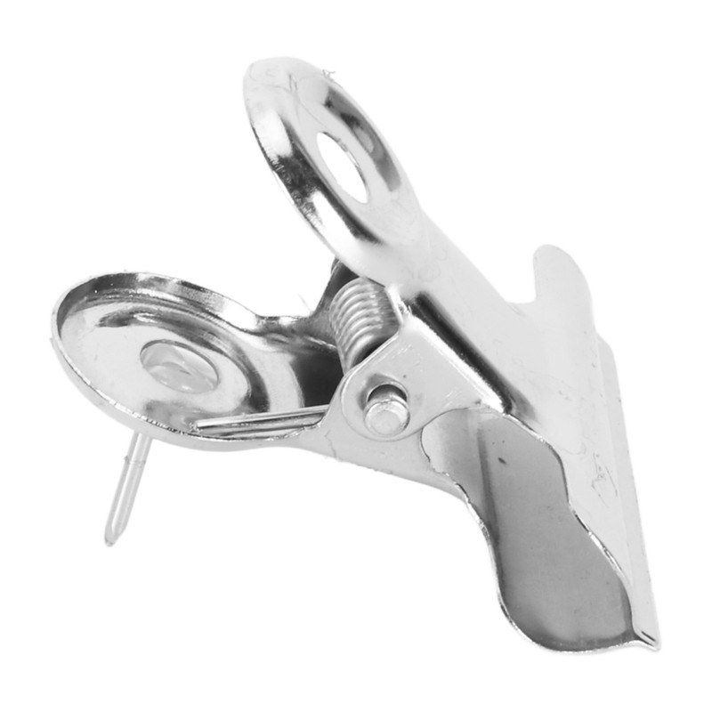 30pcs Metal Push Pin Clips Creativity Stainless Steel Silver Thumb