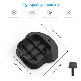 OkeMeeo Rain Cover for Ring Floodlight Cam Wired Plus, Weather Protection Sun Shade for Improved Image Quality (Black)