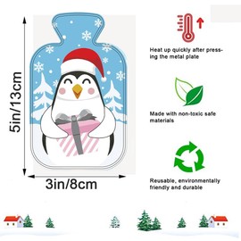 Reusable Hand Warmers, 5pcs Christmas Pocket Instant Hand Warmers, Reusable Gel Click Heat handwarmers Pad For Women Kids Camping, Hiking or Skiing