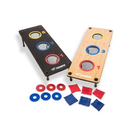 Triumph Sports 2-in-1 Bag Toss/ Washer Toss Combo - Includes 2 Game Platforms, 6 Toss Bags, 6 Washers