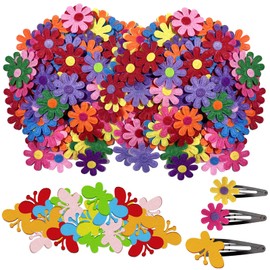 MFCGHXR Filzblumen-Set mit 200 Blumen und 60 Schmetterlingen 2,8 cm Durchmesser, einfache Anwendung