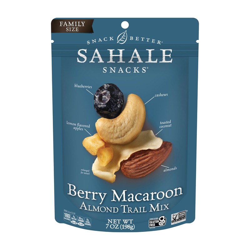 Sahale Snacks Berry Macaroon Almond Trail Mix, 7 oz Pouches