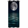 Moon Slider Long Curtains Night Lake Water Blackout Grommet Curtain