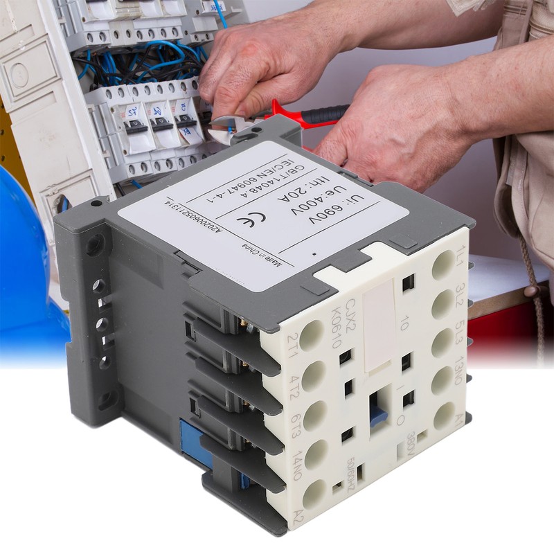AC Contactor High Sensitivity Industrial Electric Thickened Silver Point Contacts
