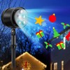 Tangkula Christmas Projector Light, Rotating LED Projection Lamp with 60°