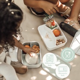 Ullabelle - Caja bento a prueba de fugas de silicona de grado alimenticio, sin BPA, ftalatos, plomo y PVC, caja de almuerzo bento para guardería, niños y adultos, juegos resistentes a fugas con tapas,