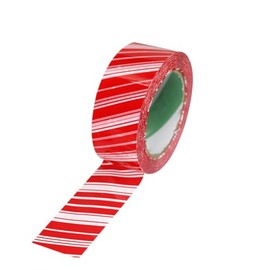 UUYYEO 4.5cm x 100 Yard Red and White Striped Tape Christmas Decorative Packaging Tape Waterproof Shipping Tape Craft Gift Wrapping Tape Small Business Packing Tape
