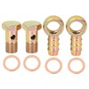X AUTOHAUX 2 Sets 16mm Banjo Hose Barb Bolt Fitting