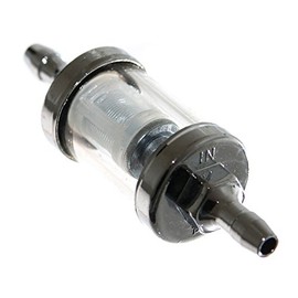 1 Universal Fuel Filter Metal with Glass Piston 1/4 Inch Connection Petrol Filter Fuel Filter Old-Harvest