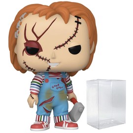POP Bride of Chucky - Chucky Funko Vinyl Figure (Bundled with Compatible Box Protector Case), Multicolor, 3.75 inches